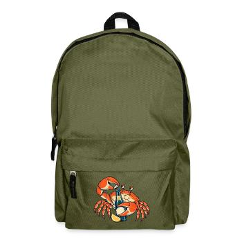 Käpt’n Krabbe mit Limonade - Rucksack - Olivgrün - Vorne