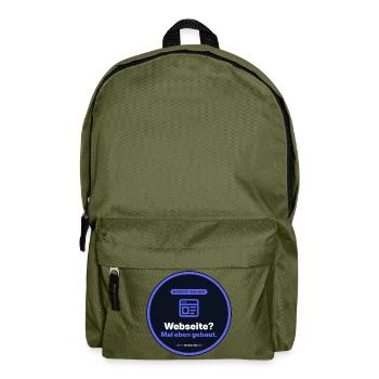 Webseite? Mal Eben Gebaut. Webdesigner Shirt - Rucksack - Olivgrün - Vorne