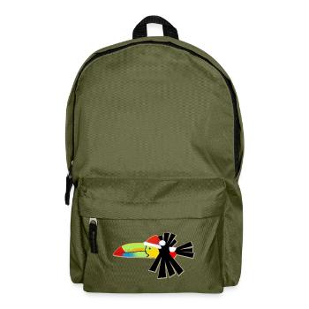 Weihnachtskielschnabel-Tukan - Rucksack - Olivgrün - Vorne