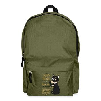  Think Before I Act Punch You Sarkasmus Humor - Rucksack - Olivgrün - Vorne