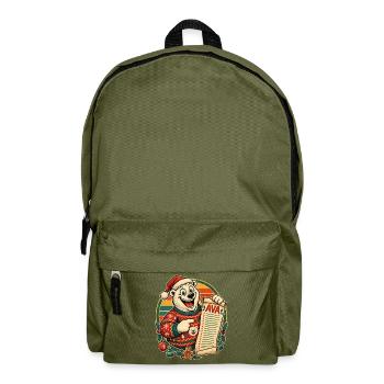 Christmas Eisbär Ava auf der Nice List - Rucksack - Olivgrün - Vorne