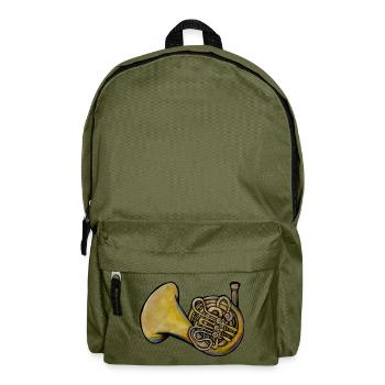Aquarell-Messinghorn - Rucksack - Olivgrün - Vorne