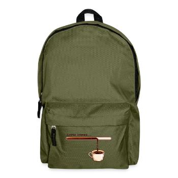 Coffee Loading Kaffee Spruch für Kaffeeliebhaber - Rucksack - Olivgrün - Vorne