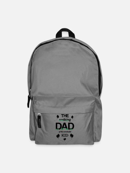 walking dad kid proud dad child - Rucksack - Mittelgrau
