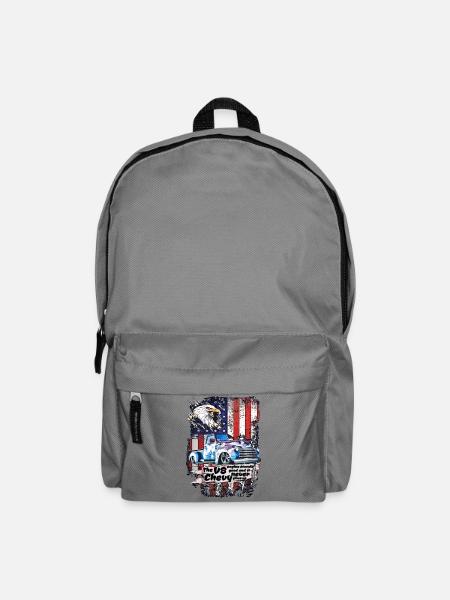V8 Adler Truck Retro USA Flagge - Rucksack - Mittelgrau