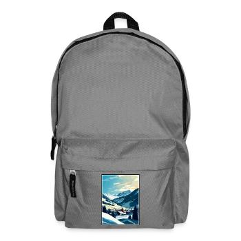 Saalbach Österreich Vintage Reiseposter Souvenir - Rucksack - Mittelgrau - Vorne