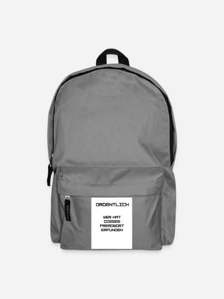 Ordnung und Sauberkeit - Rucksack - Mittelgrau