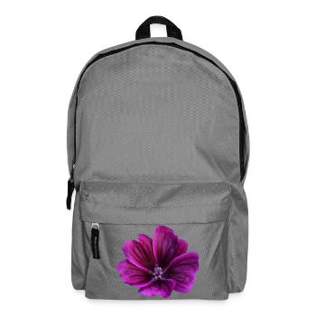 Malve violette Blüte - Rucksack - Mittelgrau - Vorne