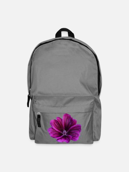 Malve violette Blüte - Rucksack - Mittelgrau