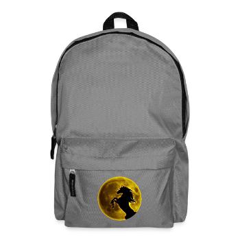 Vollmond Pferd - Rucksack - Mittelgrau - Vorne
