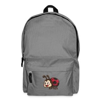 Funkelnder Marienkäfer Glücksbringer - Rucksack - Mittelgrau - Vorne