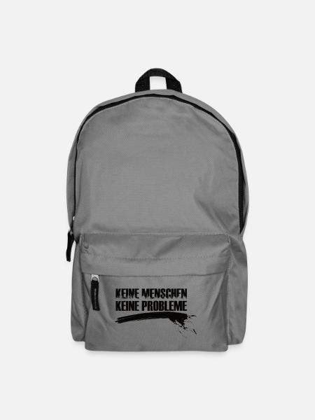 Keine Menschen Keine Probleme - Rucksack - Mittelgrau