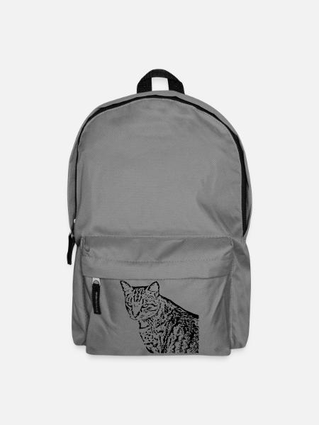 Katze Kätzchen Tigerkatze - Rucksack - Mittelgrau