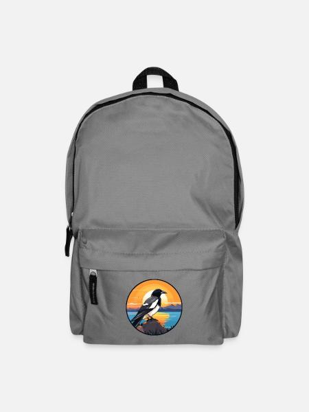 Elster Buntes Aquarell Cartoon Kawaii Tier - Rucksack - Mittelgrau