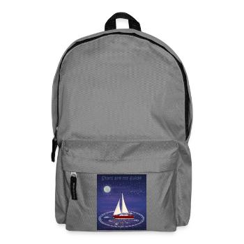 Sterne sind mein Wegweiser - Rucksack - Mittelgrau - Vorne
