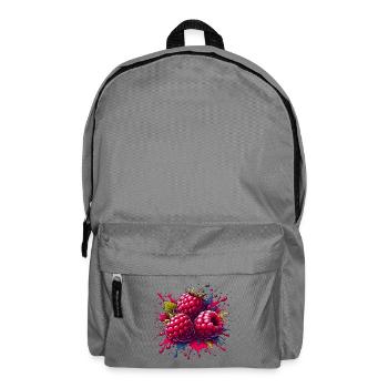 Himbeeren-Farbexplosion - Rucksack - Mittelgrau - Vorne