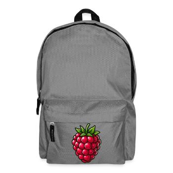 Himbeere, Obst - Rucksack - Mittelgrau - Vorne