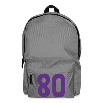 80. 80 JAHRE. 80-JÄHRIGES JUBILÄUM. 80. GEBURTSTAG. - Rucksack - Mittelgrau - Vorne