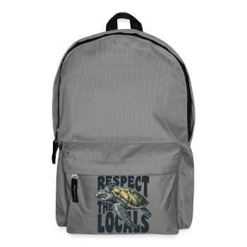 Respektieren Sie die Einheimischen - Rucksack - Mittelgrau - Vorne