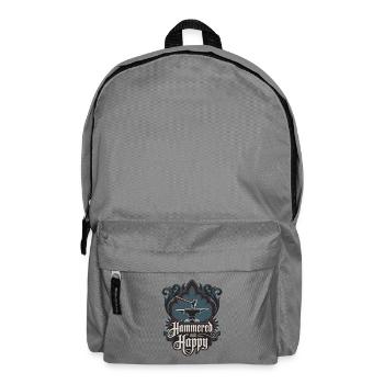 Gehämmert und glücklich - Rucksack - Mittelgrau - Vorne