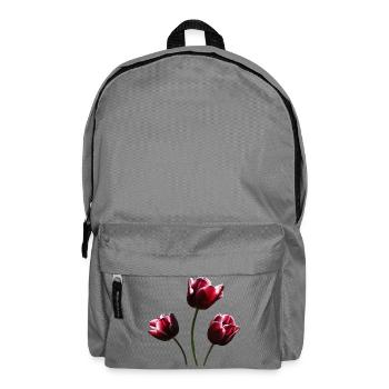 Tulpe weinrote Tulpen - Rucksack - Mittelgrau - Vorne