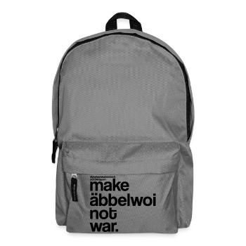make äbbelwoi not war - Rucksack - Mittelgrau - Vorne