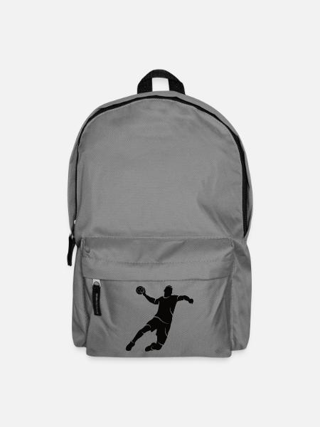 Handballspieler Handball Silhouette Handballer - Rucksack - Mittelgrau