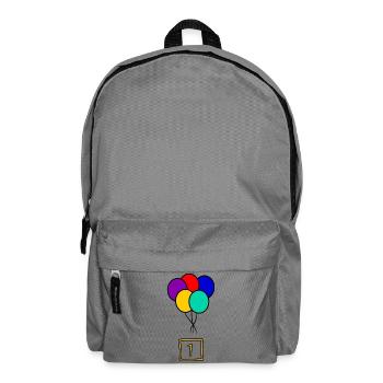 1. 1 AN. 1er ANNIVERSAIRE. ANNIVERSAIRE 1 AN - Sac à dos - gris éléphant - Devant