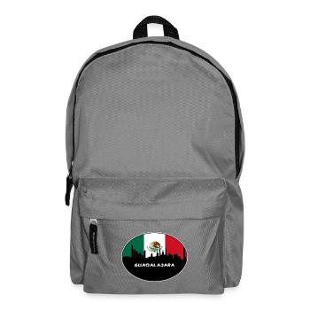 Guadalajara Mexiko Flagge Skyline Silhouette Reisen - Rucksack - Mittelgrau - Vorne