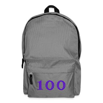 100. 100 JAHRE. 100-JÄHRIGES JUBILÄUM. 100. GEBURTSTAG - Rucksack - Mittelgrau - Vorne