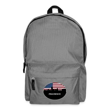 Providence Rhode Island USA Flagge Skyline Reisen So - Rucksack - Mittelgrau - Vorne