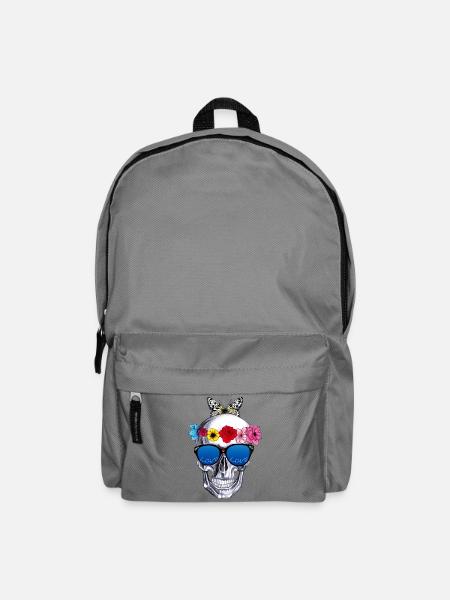 Blumen skul - Rucksack - Mittelgrau
