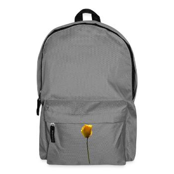 gelbe Mohnblume Mohn - Rucksack - Mittelgrau - Vorne