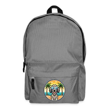 Deutsch Langhaar Vorstehhund Rasse Cartoon Strand - Rucksack - Mittelgrau - Vorne