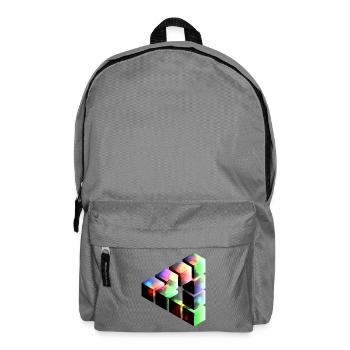 Kuben Lichtspiel Farbrauschen - Rucksack - Mittelgrau - Vorne