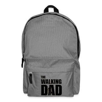 Der wandelnde Papa (schwarz) Kontur Gold - Rucksack - Mittelgrau - Vorne