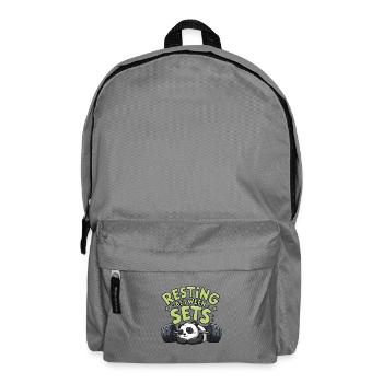 Resting Between Sets - Backpack - elephant grey - Front