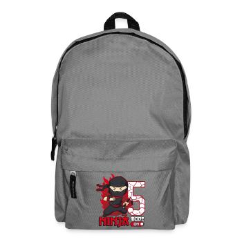 5. Geburtstag Ninja Mode On Junge 5 Jahre alt - Rucksack - Mittelgrau - Vorne