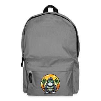 Gorilla Lustige Cartoon Sommer Strand Sonnenbrille Cool - Rucksack - Mittelgrau - Vorne