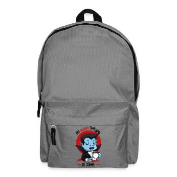 Blutkaffee Vampir Cartoon - Rucksack - Mittelgrau - Vorne