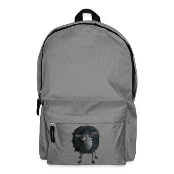 Schwarzes Schaf - Flauschige Illustration - Rucksack - Mittelgrau - Vorne