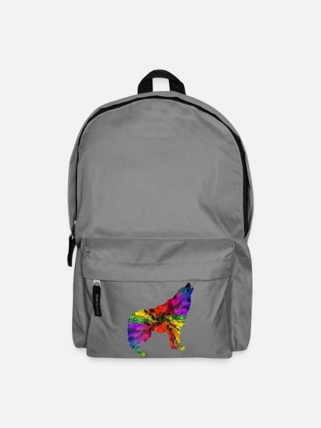 Wolf rainbow - Backpack - elephant grey