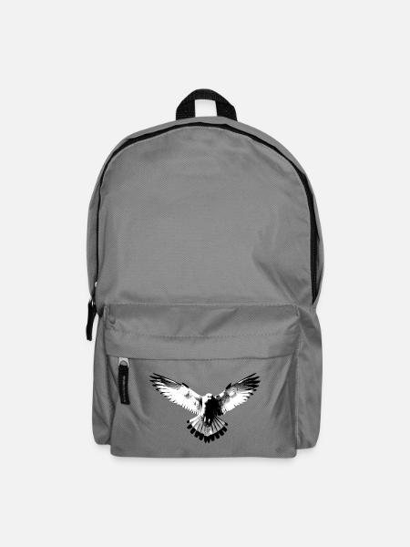 Falke schwarzweiß - Rucksack - Mittelgrau