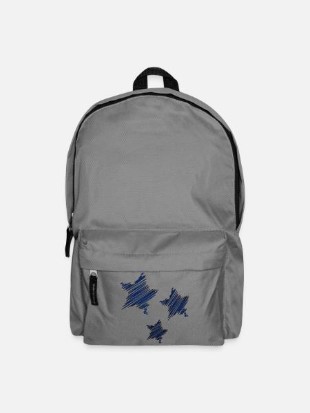STERN. STERN. STERNE. FEST. JAHRESTAG. WEIHNACHTEN. C - Rucksack - Mittelgrau