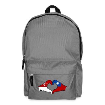 Singapour Taïwan mains forme de coeur - Sac à dos - gris éléphant - Devant