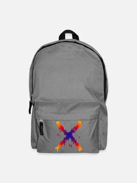 Regenbogen X Farbfluss Muster - Rucksack - Mittelgrau