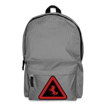 Achtung Einhorn, Gefahr - Rucksack - Mittelgrau - Vorne