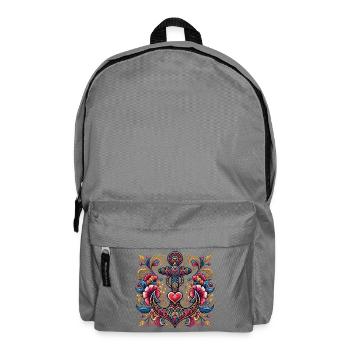 Anchor with heart - Backpack - elephant grey - Front