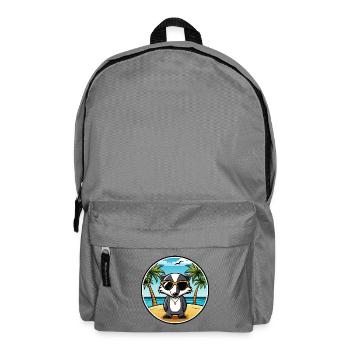 Dachs Lustige Cartoon Sommer Strand Sonnenbrille Cool - Rucksack - Mittelgrau - Vorne