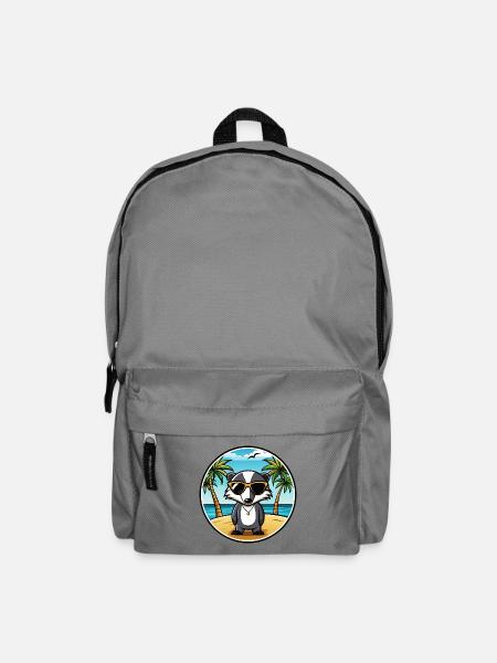 Dachs Lustige Cartoon Sommer Strand Sonnenbrille Cool - Rucksack - Mittelgrau